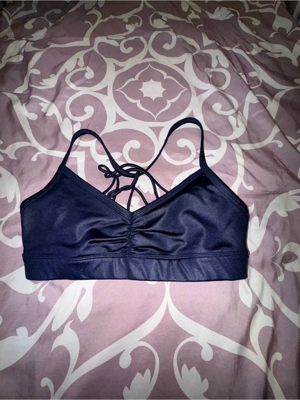 Alo Yoga Women’s Navy Criss Cross Strap Sports Bra